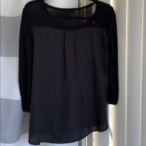 Calvin Klein 3/4 sleeve black blouse. Small